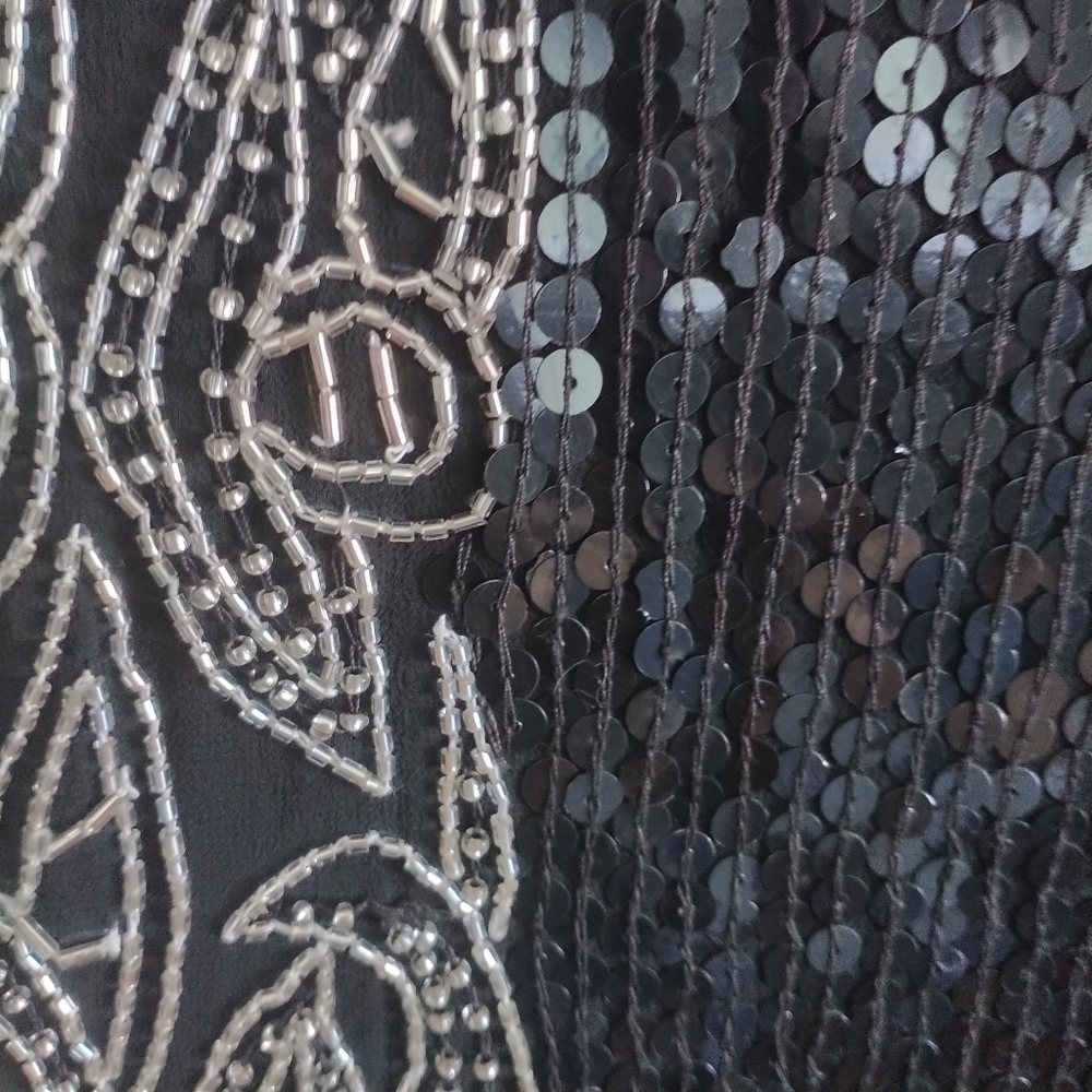 Joseph Le Bon Paris Hong Kong New York Black Sequins & Beaded Vintage Dress 12 - Picture 3 of 11
